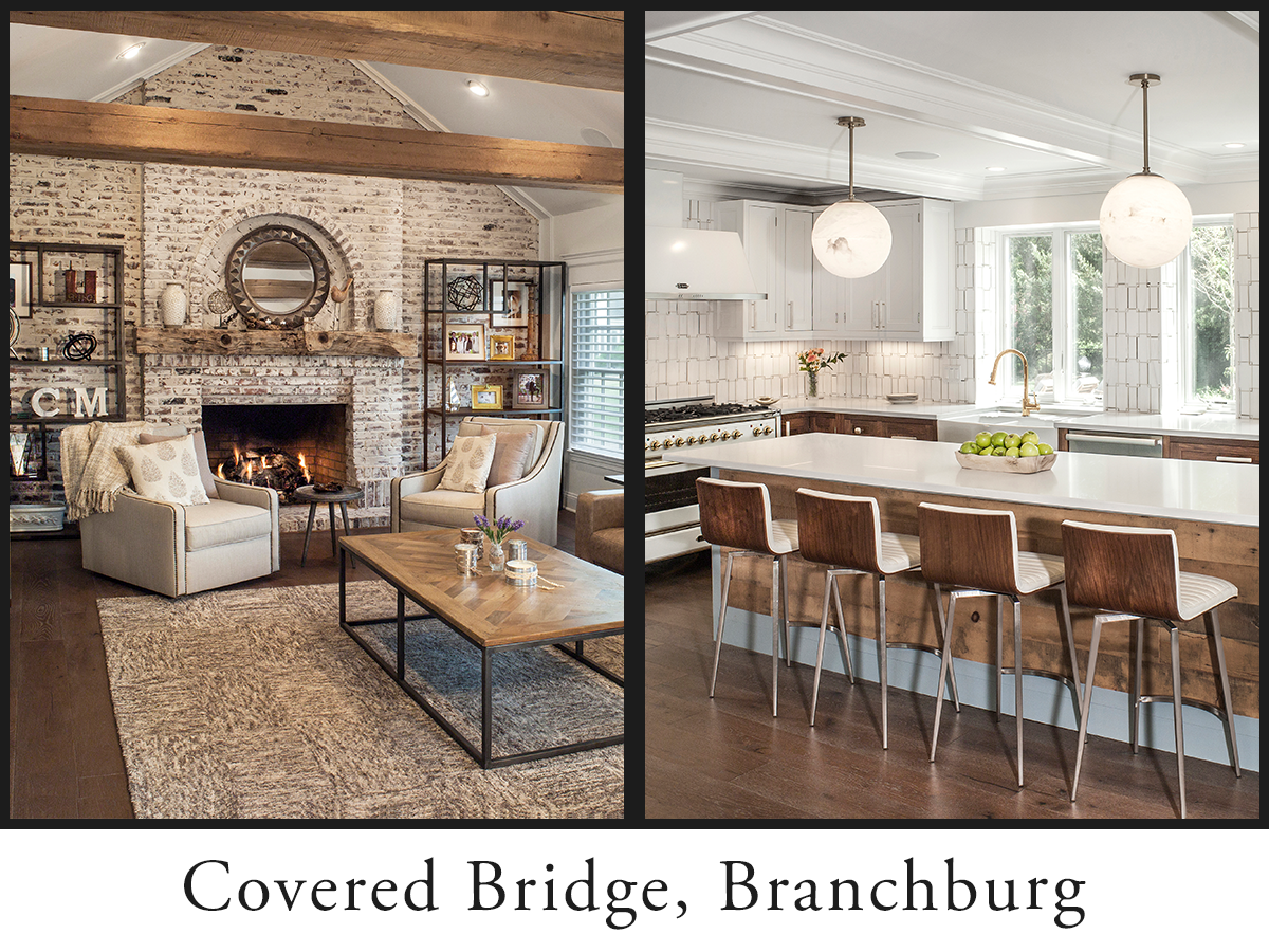 Modern Farmhouse example from the Covered Bridge kitchen and family room